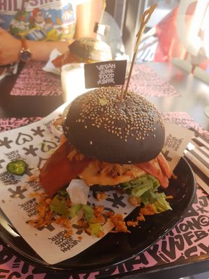 Royal smash burger at Vegan Junk Food Bar - Downtown in Amsterdam