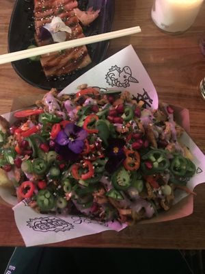 loaded pommes  at Vegan Junk Food Bar - Downtown in Amsterdam