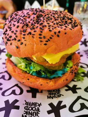 Fake chicken at Vegan Junk Food Bar - Downtown in Amsterdam