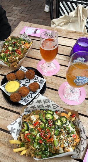 definitely recommend the loaded fries  at Vegan Junk Food Bar - Downtown in Amsterdam