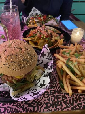 Vegan burger and chips! Really enjoyed it  at Vegan Junk Food Bar - Downtown in Amsterdam