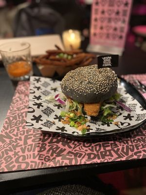 Cod fish sammie at Vegan Junk Food Bar - Downtown in Amsterdam