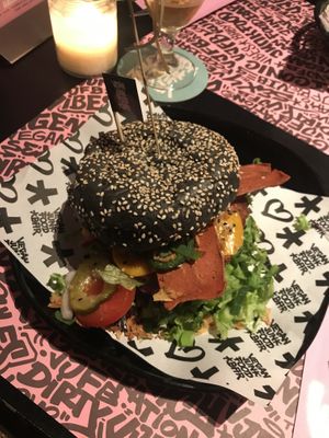 Vegan bacon  at Vegan Junk Food Bar - Downtown in Amsterdam
