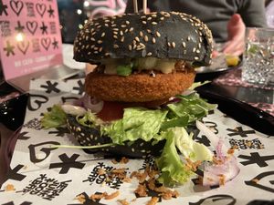Kroquet burger  at Vegan Junk Food Bar - Downtown in Amsterdam