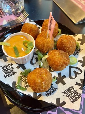 Mac n Cheese Bitterballs   at Vegan Junk Food Bar - Downtown in Amsterdam