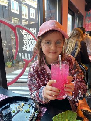 Best pink drinks at Vegan Junk Food Bar - Downtown in Amsterdam