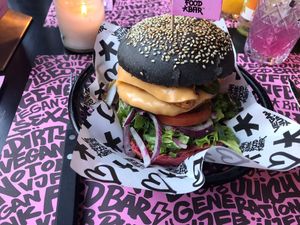 Hello burger at Vegan Junk Food Bar - Downtown in Amsterdam