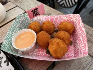 Mac&cheeae balls   at Vegan Junk Food Bar - Downtown in Amsterdam