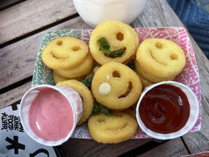 Smiley fries  at Vegan Junk Food Bar - Downtown in Amsterdam
