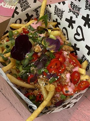 T.R.U.F Fries  at Vegan Junk Food Bar - Downtown in Amsterdam