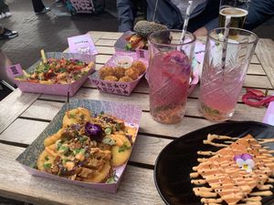 Ribs, betterballs, sashimi  at Vegan Junk Food Bar - Downtown in Amsterdam