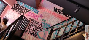 Underground deco at Vegan Junk Food Bar - Downtown in Amsterdam