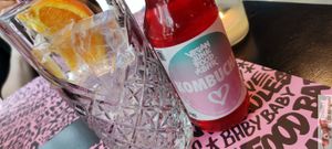 Strawberry Kombucha at Vegan Junk Food Bar - Downtown in Amsterdam