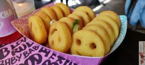 Smiley potatoes at Vegan Junk Food Bar - Downtown in Amsterdam