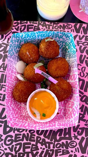 Macn cheese balls  at Vegan Junk Food Bar - Downtown in Amsterdam