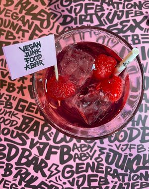 Pinky mini gin & tonic  at Vegan Junk Food Bar - Downtown in Amsterdam