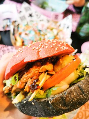 The "Spare ripps" burger at Vegan Junk Food Bar - Downtown in Amsterdam