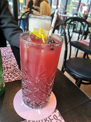 My mocktail at Vegan Junk Food Bar - Downtown in Amsterdam
