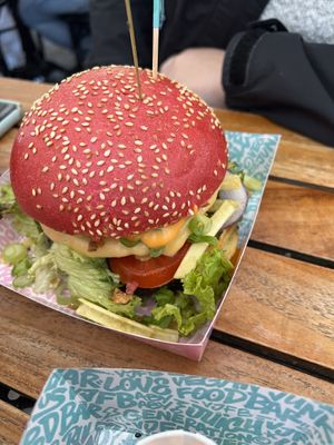 Burger 🍔   at Vegan Junk Food Bar - Downtown in Amsterdam