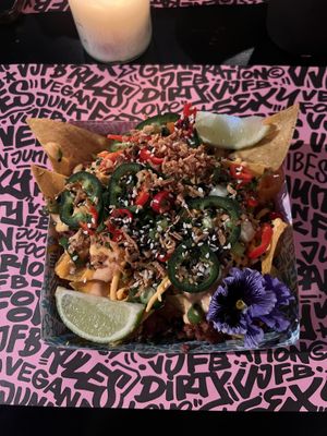 loaded nachos  at Vegan Junk Food Bar - Downtown in Amsterdam