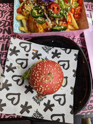 Mini slider burger at Vegan Junk Food Bar - Downtown in Amsterdam