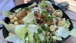 No chicken Caesar salad   at Vegan Junk Food Bar - Downtown in Amsterdam