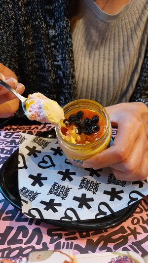 Tropical Buba dessert at Vegan Junk Food Bar - Downtown in Amsterdam