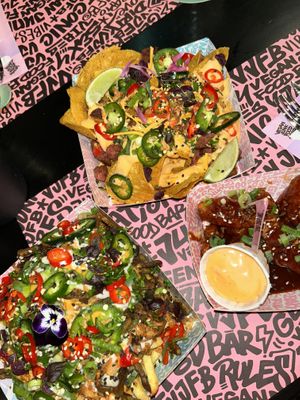 Nachos, fly wings and VJFB shawarma kapsalon  at Vegan Junk Food Bar - Downtown in Amsterdam