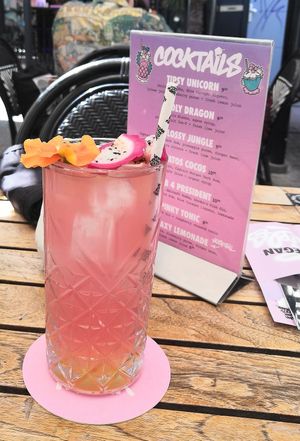 Holy dragon cocktail at Vegan Junk Food Bar - Downtown in Amsterdam