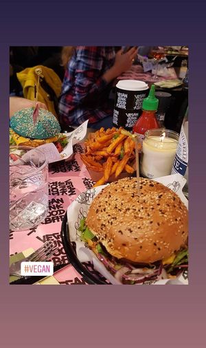 Vegan burger 🍔 at Vegan Junk Food Bar - Downtown in Amsterdam