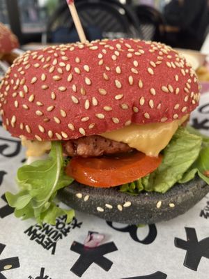Mc burger  at Vegan Junk Food Bar - Downtown in Amsterdam