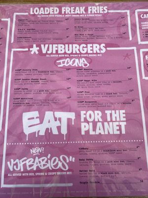 Burgers and fries  at Vegan Junk Food Bar - Downtown in Amsterdam