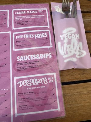 Salad fries and desserts   at Vegan Junk Food Bar - Downtown in Amsterdam