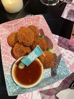 Thai peanut balls  at Vegan Junk Food Bar - Downtown in Amsterdam