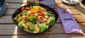 Ceasar salad at Vegan Junk Food Bar - Downtown in Amsterdam