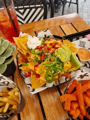Loaded nachos at Vegan Junk Food Bar - Downtown in Amsterdam