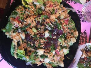 Salad with vegan sashimi  at Vegan Junk Food Bar - Downtown in Amsterdam