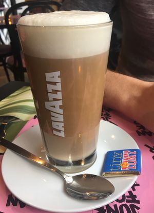 Vegan latte  at Vegan Junk Food Bar - Downtown in Amsterdam