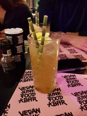 cactus flower cocktail at Vegan Junk Food Bar - Downtown in Amsterdam