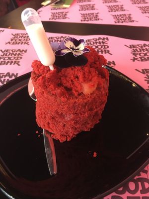 Red velvet  at Vegan Junk Food Bar - Downtown in Amsterdam
