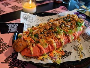 Beyond sausages at Vegan Junk Food Bar - Downtown in Amsterdam