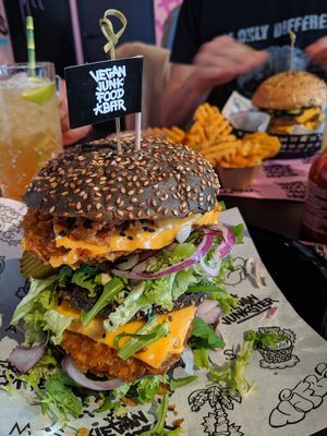 Chicken burger at Vegan Junk Food Bar - Downtown in Amsterdam