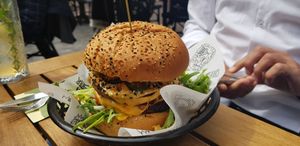 Sumo burger at Vegan Junk Food Bar - Downtown in Amsterdam