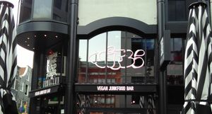 Outside. at Vegan Junk Food Bar - Downtown in Amsterdam