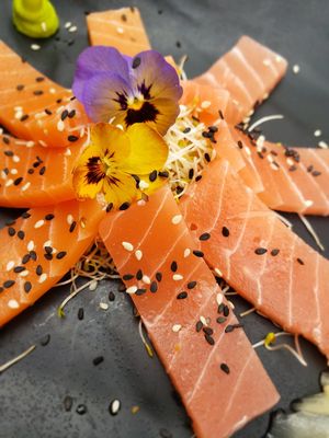 Sashimi at Vegan Junk Food Bar - Downtown in Amsterdam