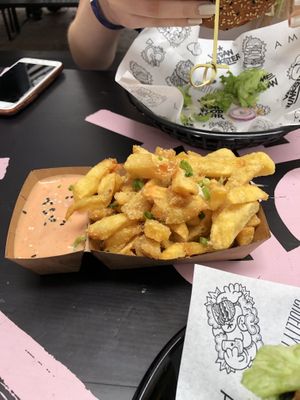 Truffle fries with vjfb sauce  at Vegan Junk Food Bar - Downtown in Amsterdam