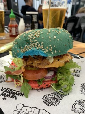 Vegan chicken burger  at Vegan Junk Food Bar - Downtown in Amsterdam