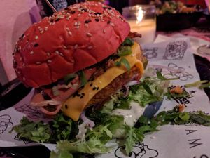 Daddy chicken burger at Vegan Junk Food Bar - Downtown in Amsterdam