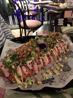 Pinky Bratwurst XXX at Vegan Junk Food Bar - Downtown in Amsterdam