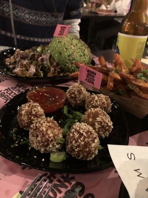 Coconut Curry Bitterballs at Vegan Junk Food Bar - Downtown in Amsterdam